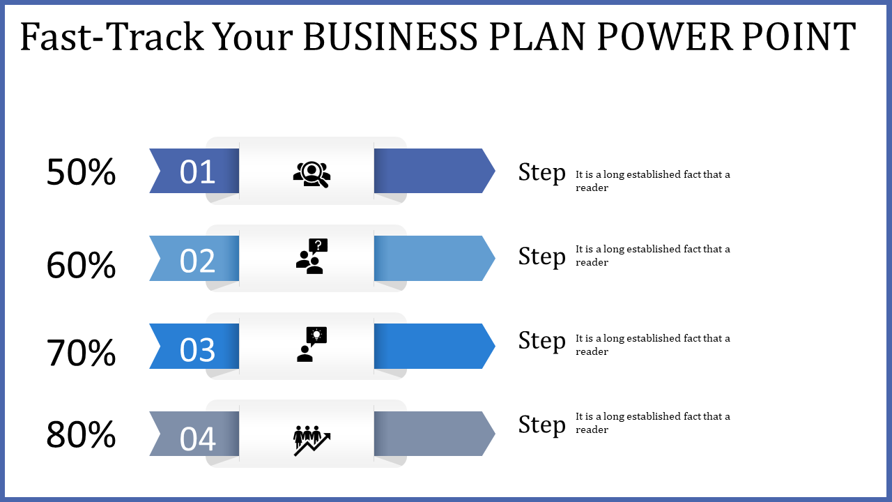 Free - Business Plan Power Point - Four Bended Arrows Presentation
